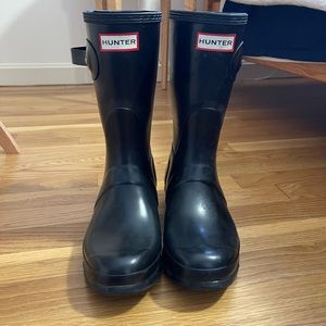Black Short Hunter Rainboots